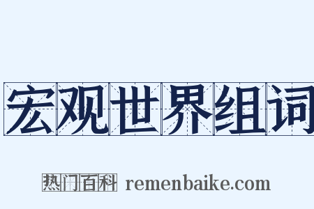 宏观世界组词是什么意思的图片